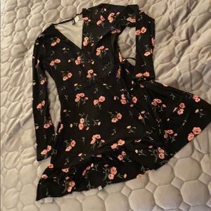 Floral wrap dress